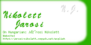 nikolett jarosi business card